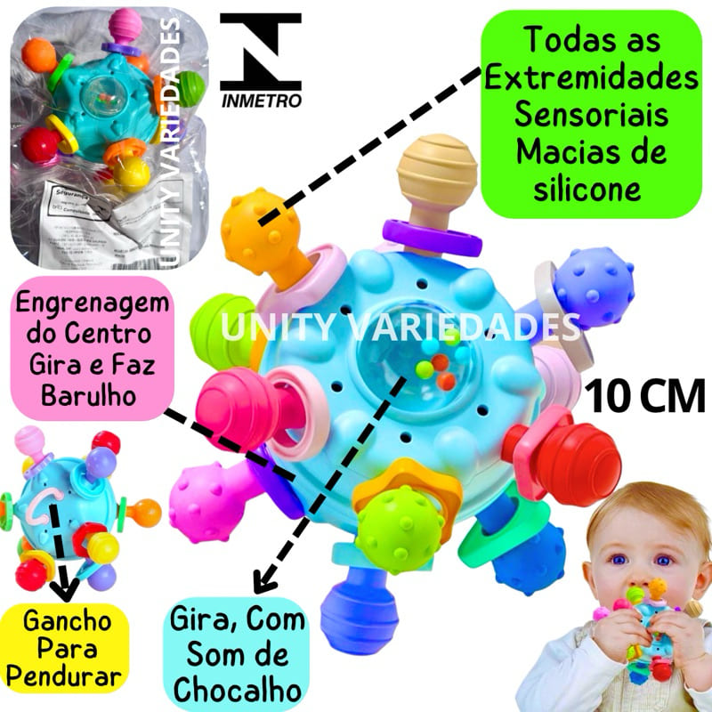 Mordedor Baby - Emite Sons  de Chocalho🎵 - Ajude seu Bebê nos primeiros dias👶