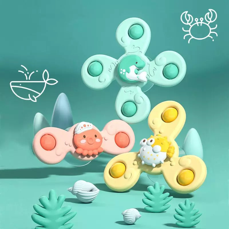 SPIN POP - KIT de Brinquedos Giratórios Interativos (3 unidades)