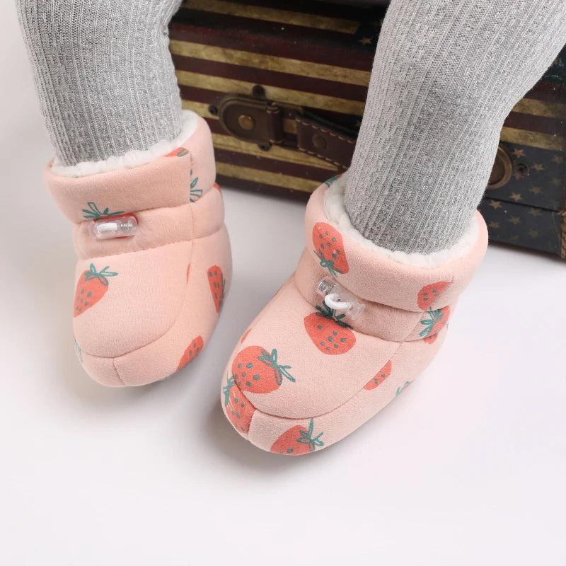 Botas de pele quentes para bebés