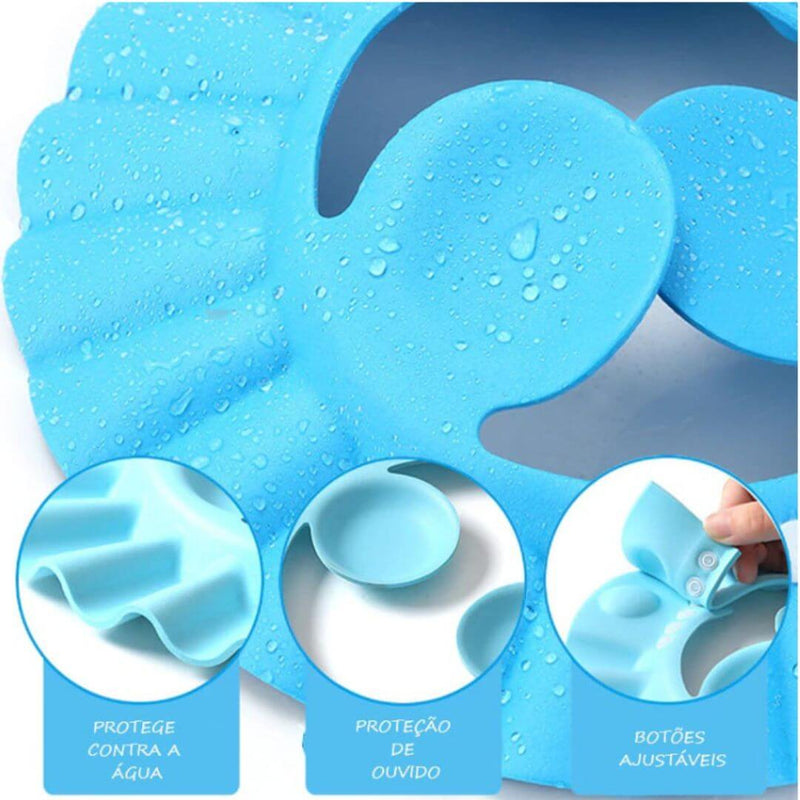 Protetor de Banho Infantil para Olhos e Ouvidos
