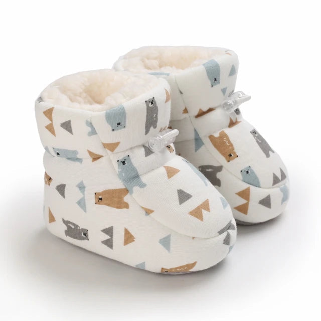 Botas de pele quentes para bebés
