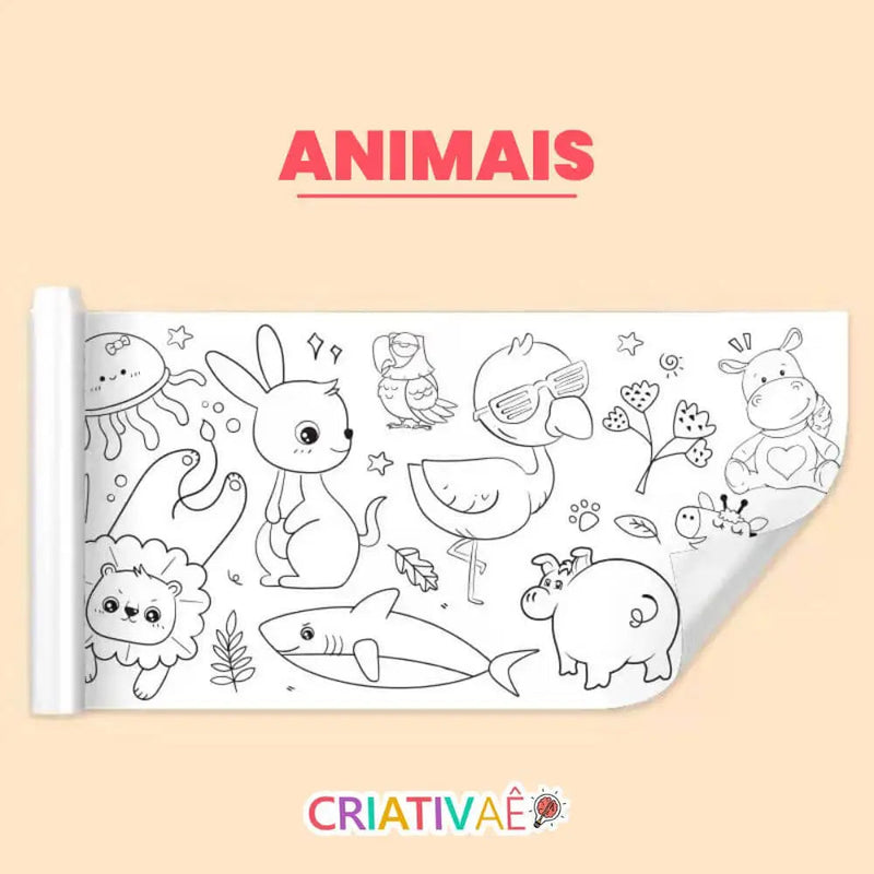 Bobina Criativa de Desenhos (3 Metros e mais de 1000 Desenhos)
