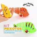 Conjunto Peixoto - 3 Unidades - Peixinhos Incríveis - Cores Aleatórias