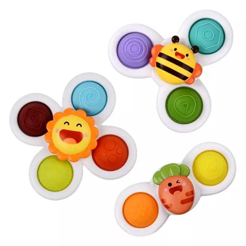 SPIN POP - KIT de Brinquedos Giratórios Interativos (3 unidades)
