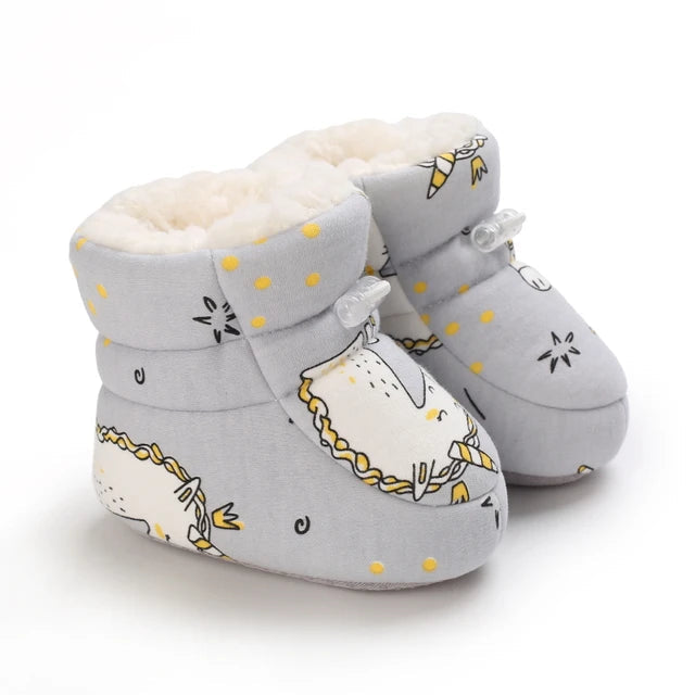 Botas de pele quentes para bebés