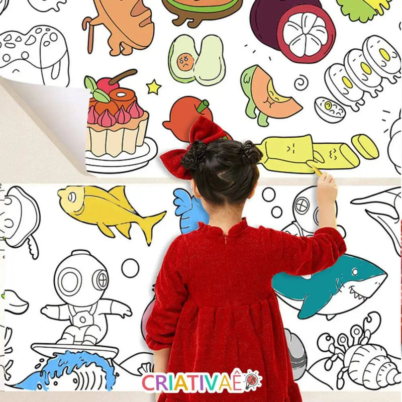 Bobina Criativa de Desenhos (3 Metros e mais de 1000 Desenhos)