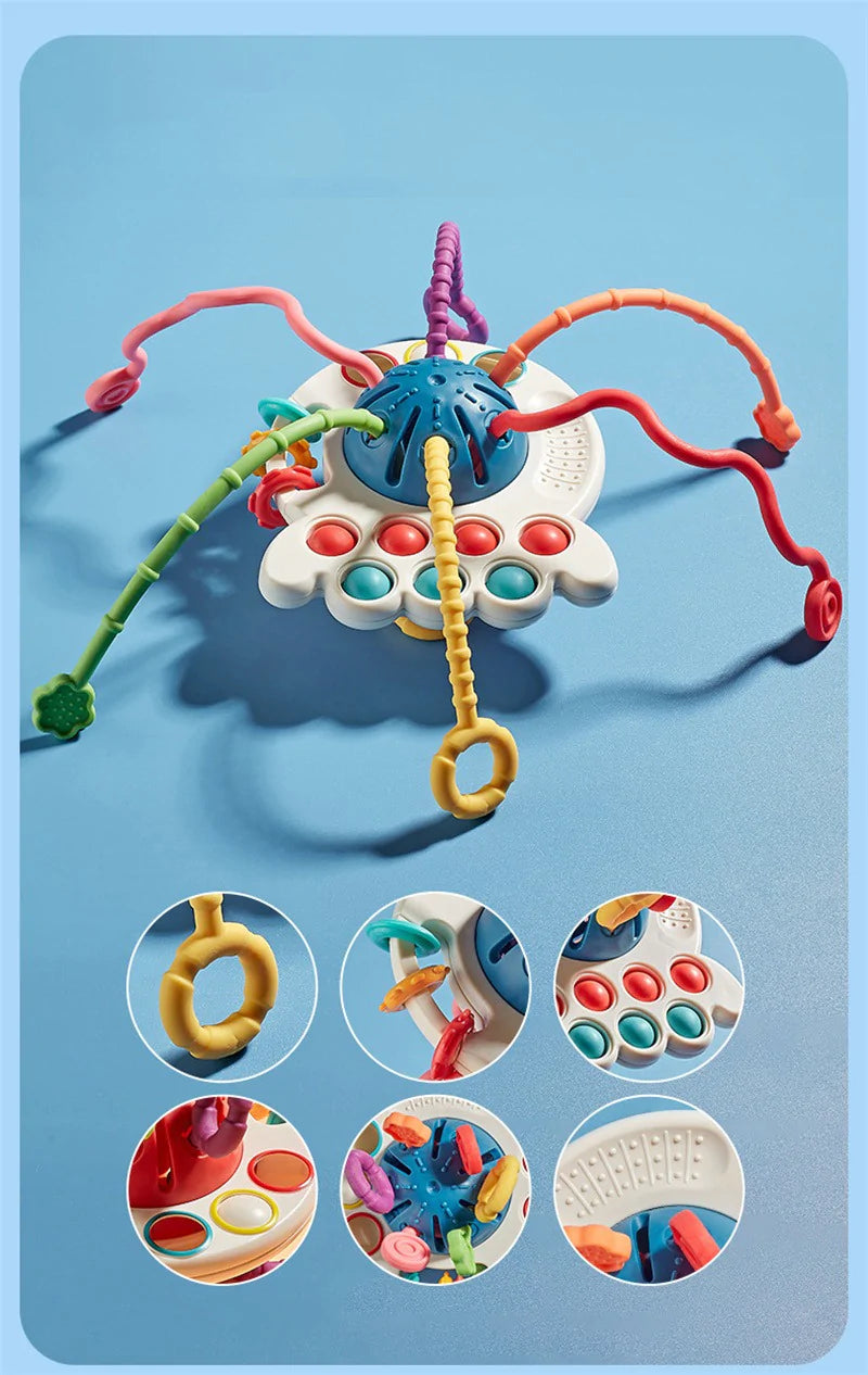 Kids UFO- Brinquedo Sensorial Montessori 3 em 1