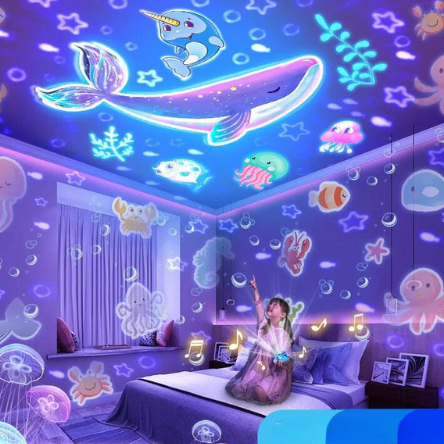 Projetor luminária Infantil Mundo Mágico.