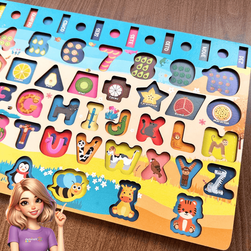 Alfabeto Montessori Multiatividades 7 em 1 | Varie™