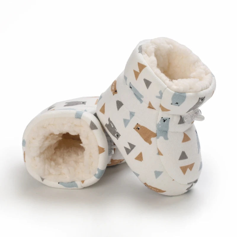 Botas de pele quentes para bebés