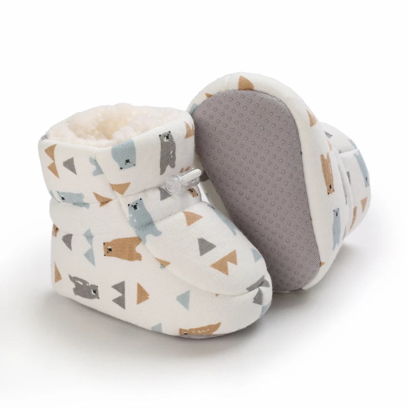 Botas de pele quentes para bebés