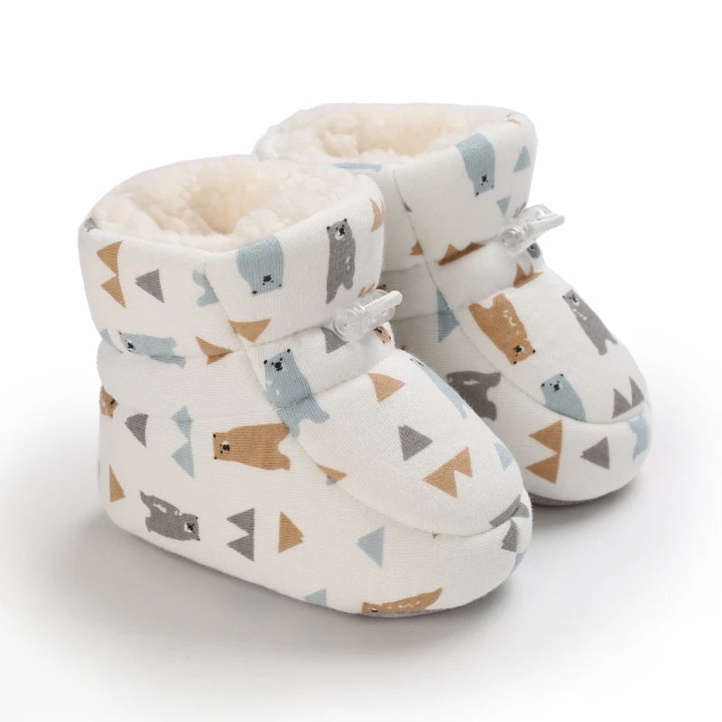 Botas de pele quentes para bebés