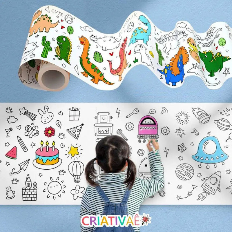 Bobina Criativa de Desenhos (3 Metros e mais de 1000 Desenhos)