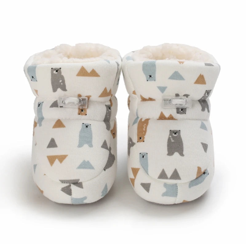 Botas de pele quentes para bebés