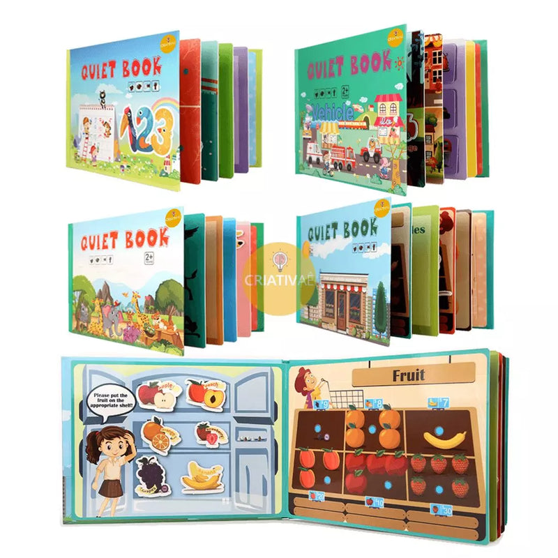 Livro Interativo Montessori Educação Infantil QuietBook