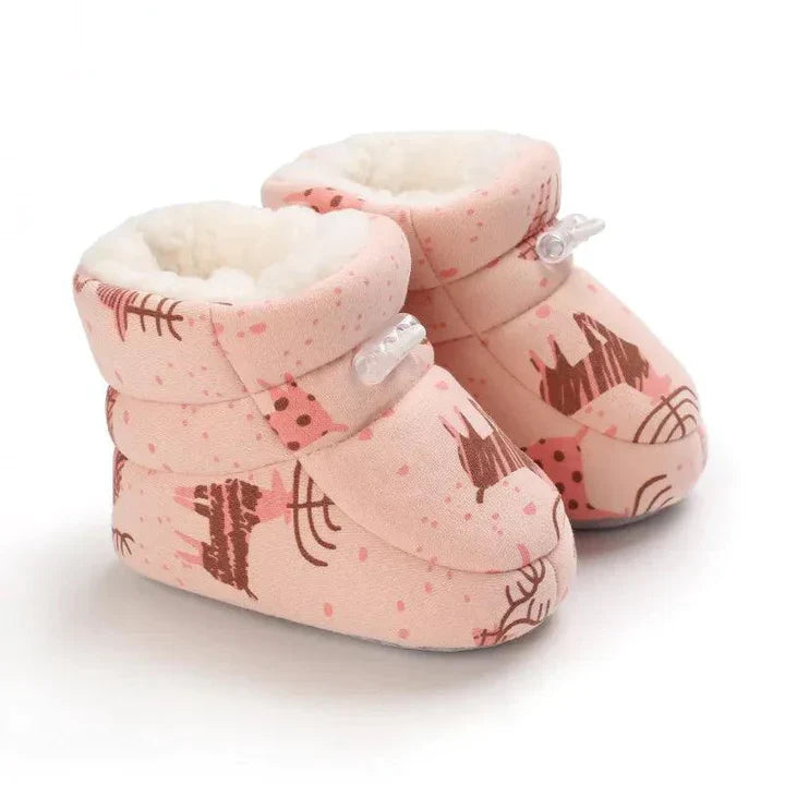 Botas de pele quentes para bebés