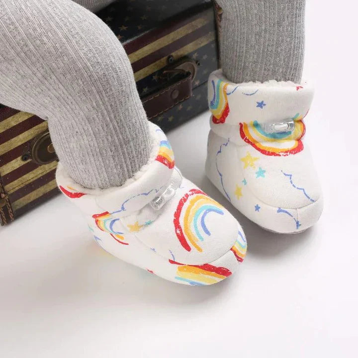 Botas de pele quentes para bebés