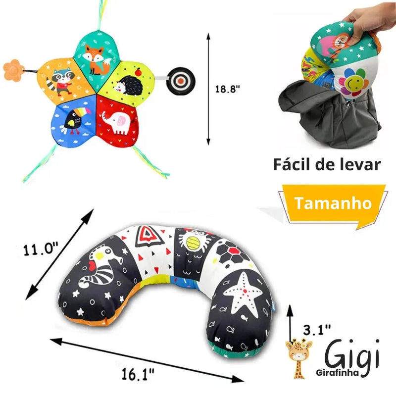 Almofada Tummy Time 'Hora Divertida' – Girafinha Gigi