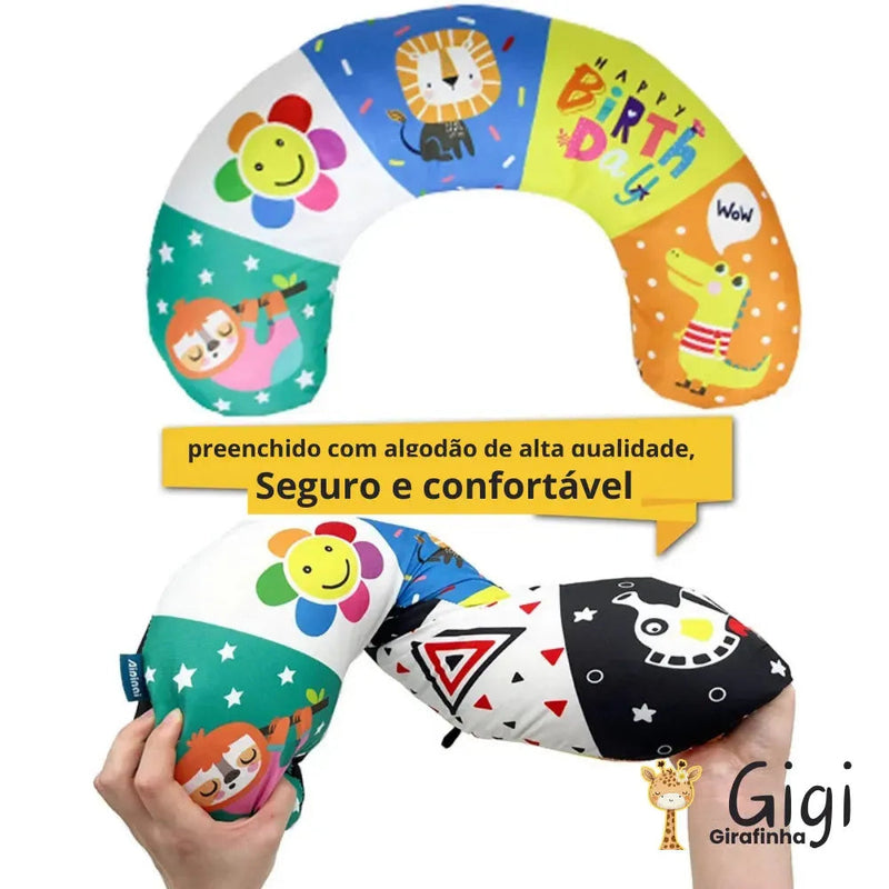 Almofada Tummy Time 'Hora Divertida' – Girafinha Gigi