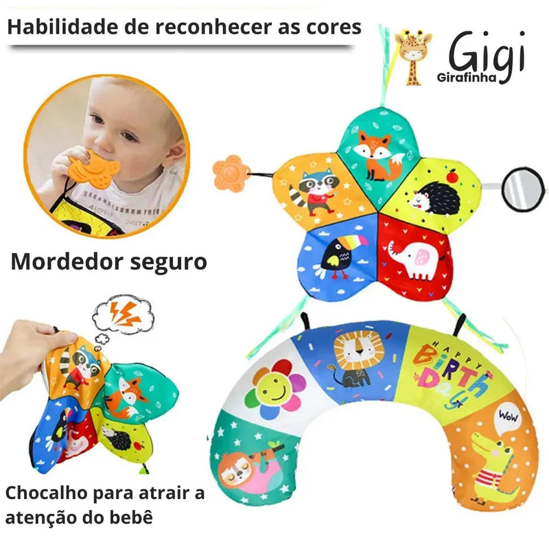 Almofada Tummy Time 'Hora Divertida' – Girafinha Gigi