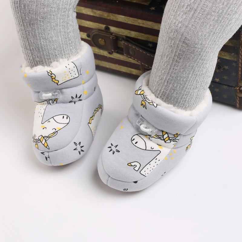 Botas de pele quentes para bebés