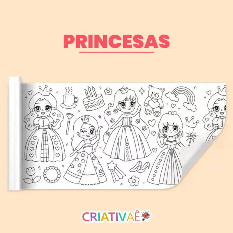 Bobina Criativa de Desenhos da Criativaê (3 Metros e mais de 1000 Desenhos Coláveis)