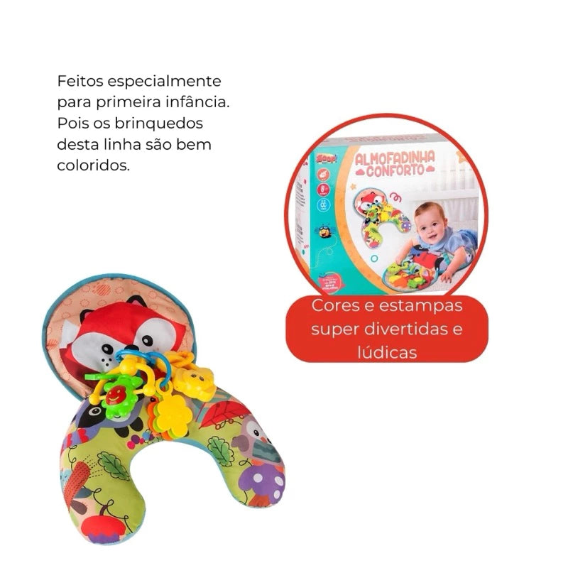 Almofada Tummy Time 'Hora Divertida' – Girafinha Gigi