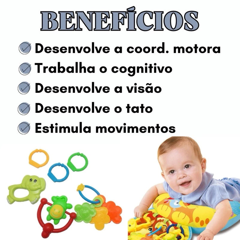 Almofada Tummy Time 'Hora Divertida' – Girafinha Gigi