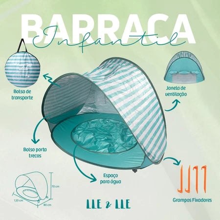 Barraca Com Piscina Para Bebê Com Proteção FPU 50+