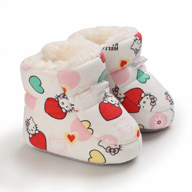 Botas de pele quentes para bebés