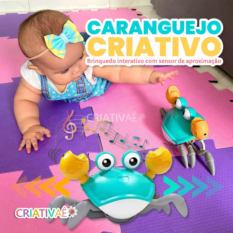 Caranguejo  com Sensor de Obstáculos, Música e Luzes