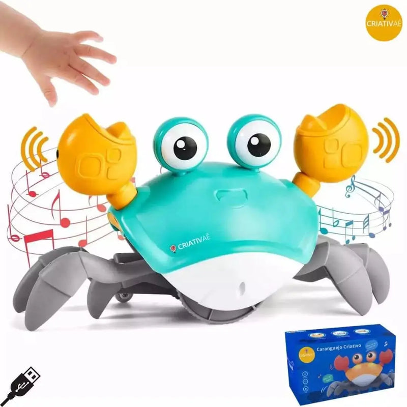 Caranguejo  com Sensor de Obstáculos, Música e Luzes