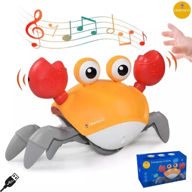 Caranguejo  com Sensor de Obstáculos, Música e Luzes