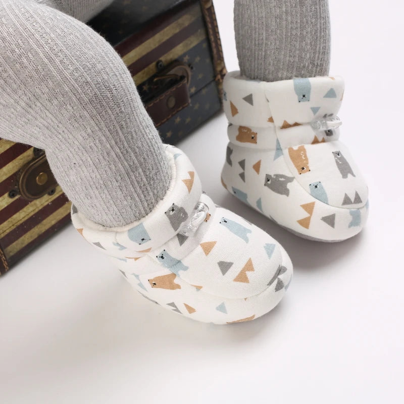 Botas de pele quentes para bebés