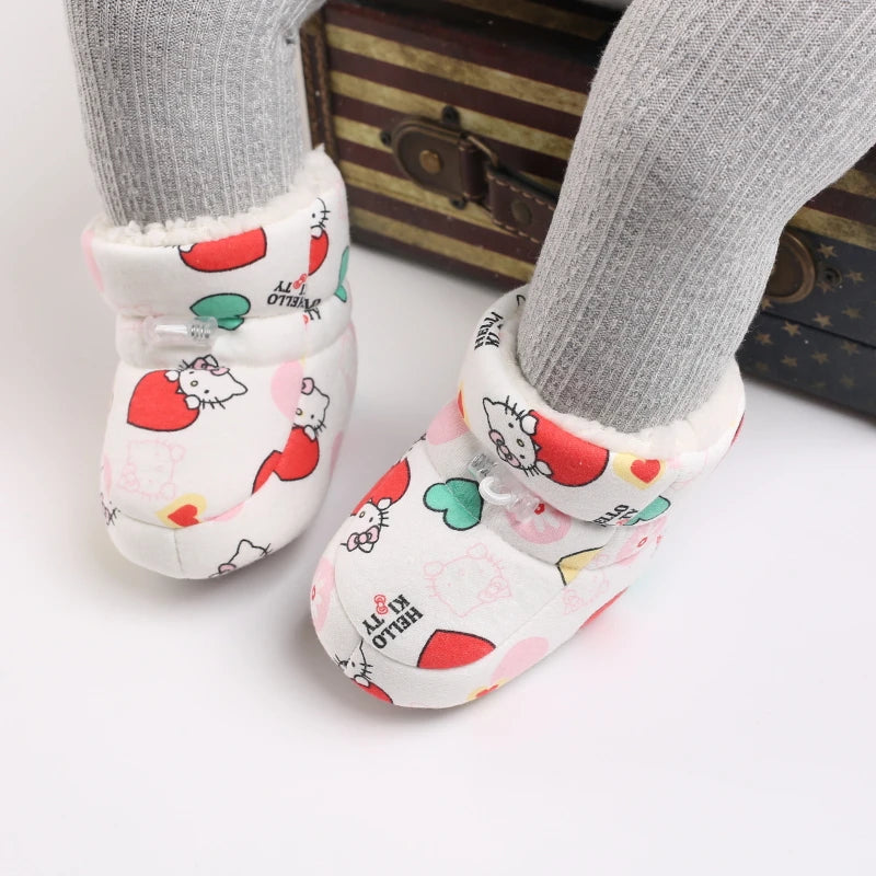 Botas de pele quentes para bebés