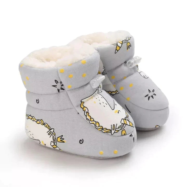 Botas de pele quentes para bebés