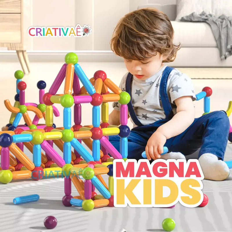 Magna Kids - Conjunto de Bolas e Hastes Magnéticas