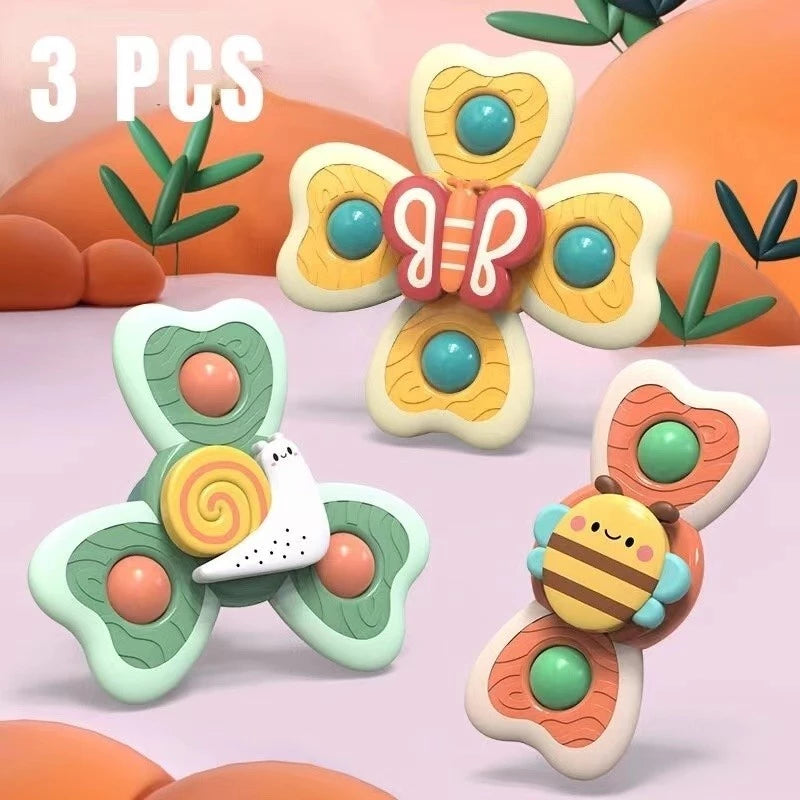 SPIN POP - KIT de Brinquedos Giratórios Interativos (3 unidades)